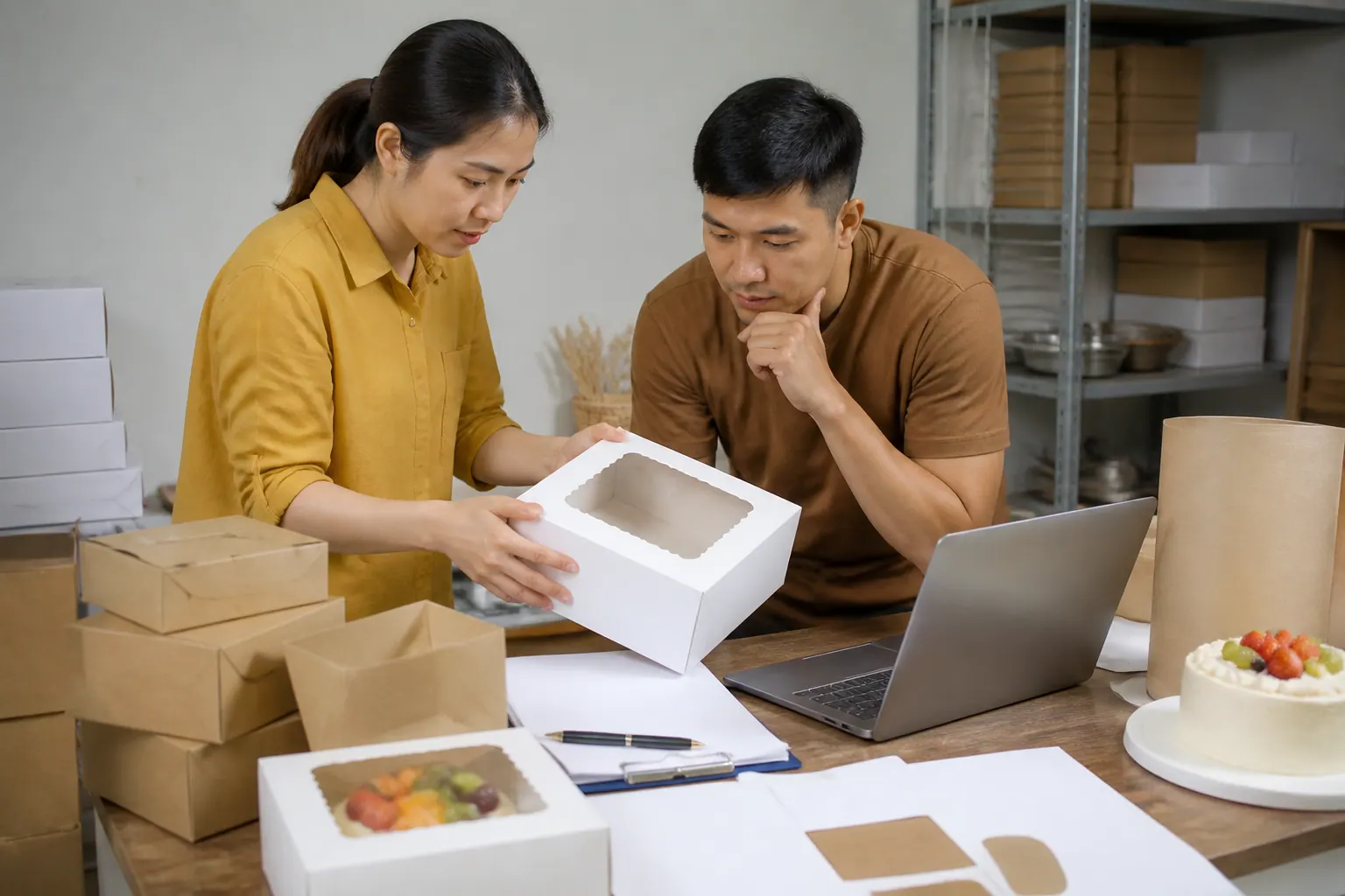 Lưu ý khi đặt in hộp carton đựng bánh