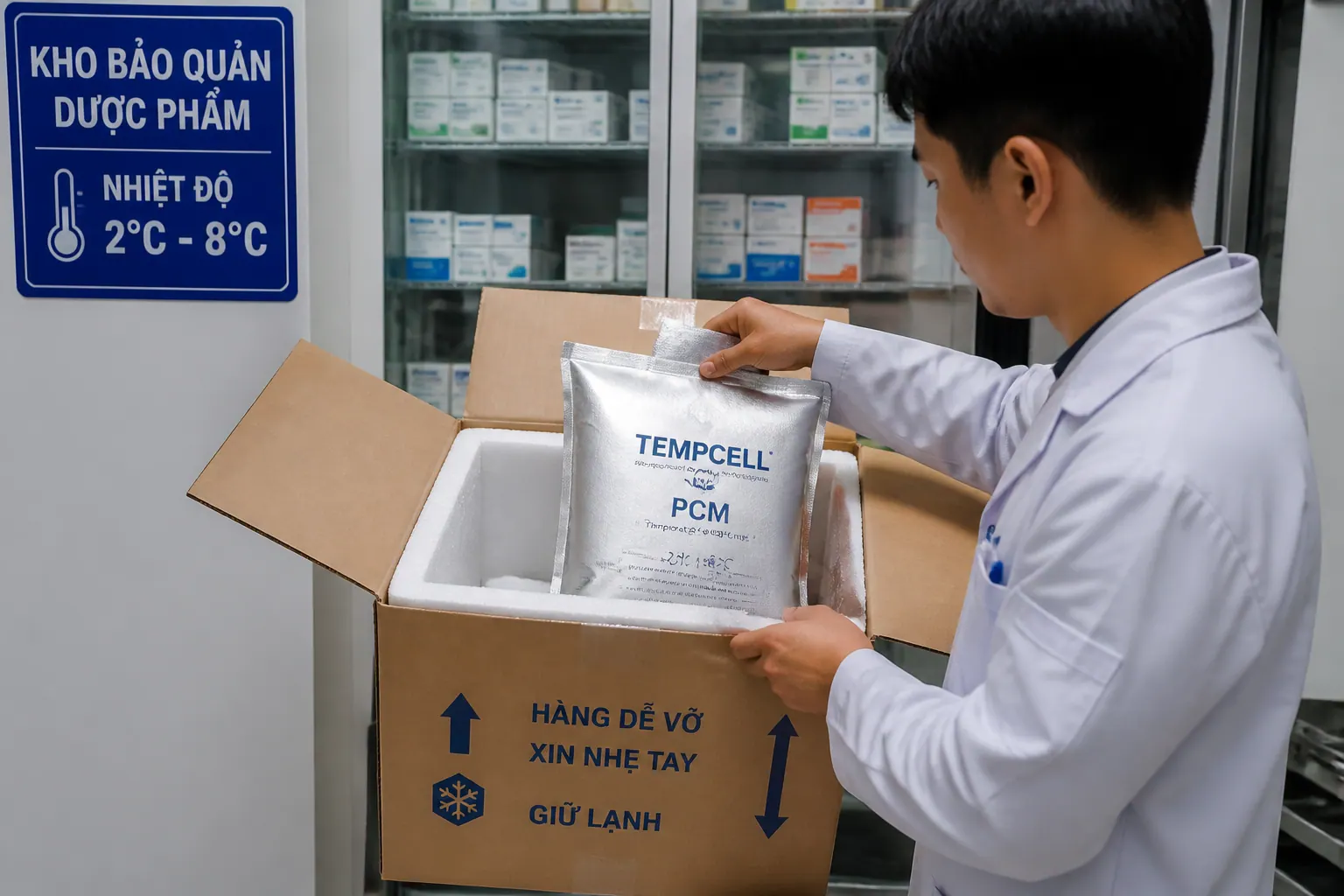 Ngành dược phẩm, hóa chất - bao bì carton lạnh