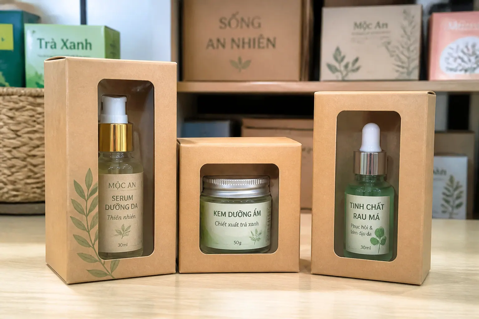 Ngành Mỹ Phẩm - hộp carton có cửa sổ