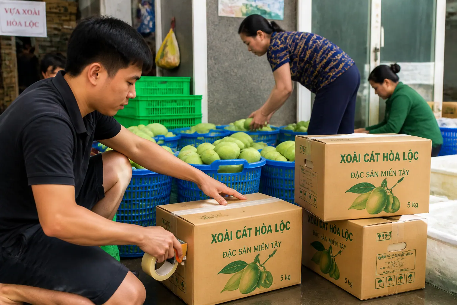 Ngành nông sản, thủy sản - bao bì carton chống nước
