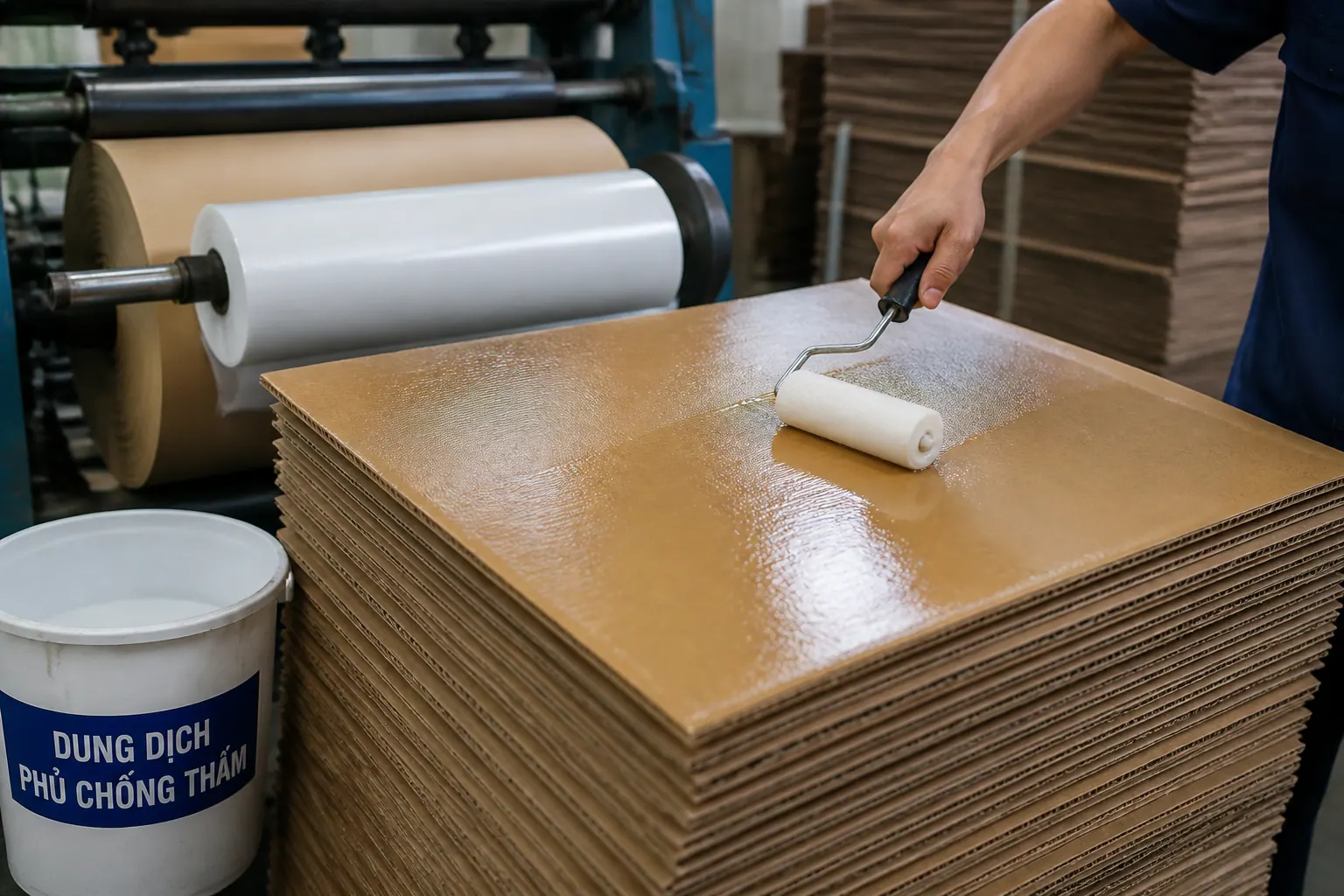 Nguyên liệu giấy và lớp phủ chống thấm - bao bì carton chống nước