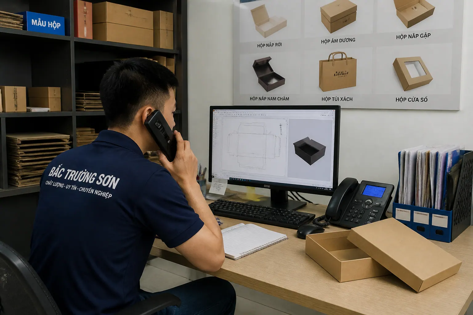 Quy trình đặt hàng hộp carton nắp rời tại Bắc Trường Sơn Quy trình đặt hàng hộp carton nắp rời tại Bắc Trường Sơn