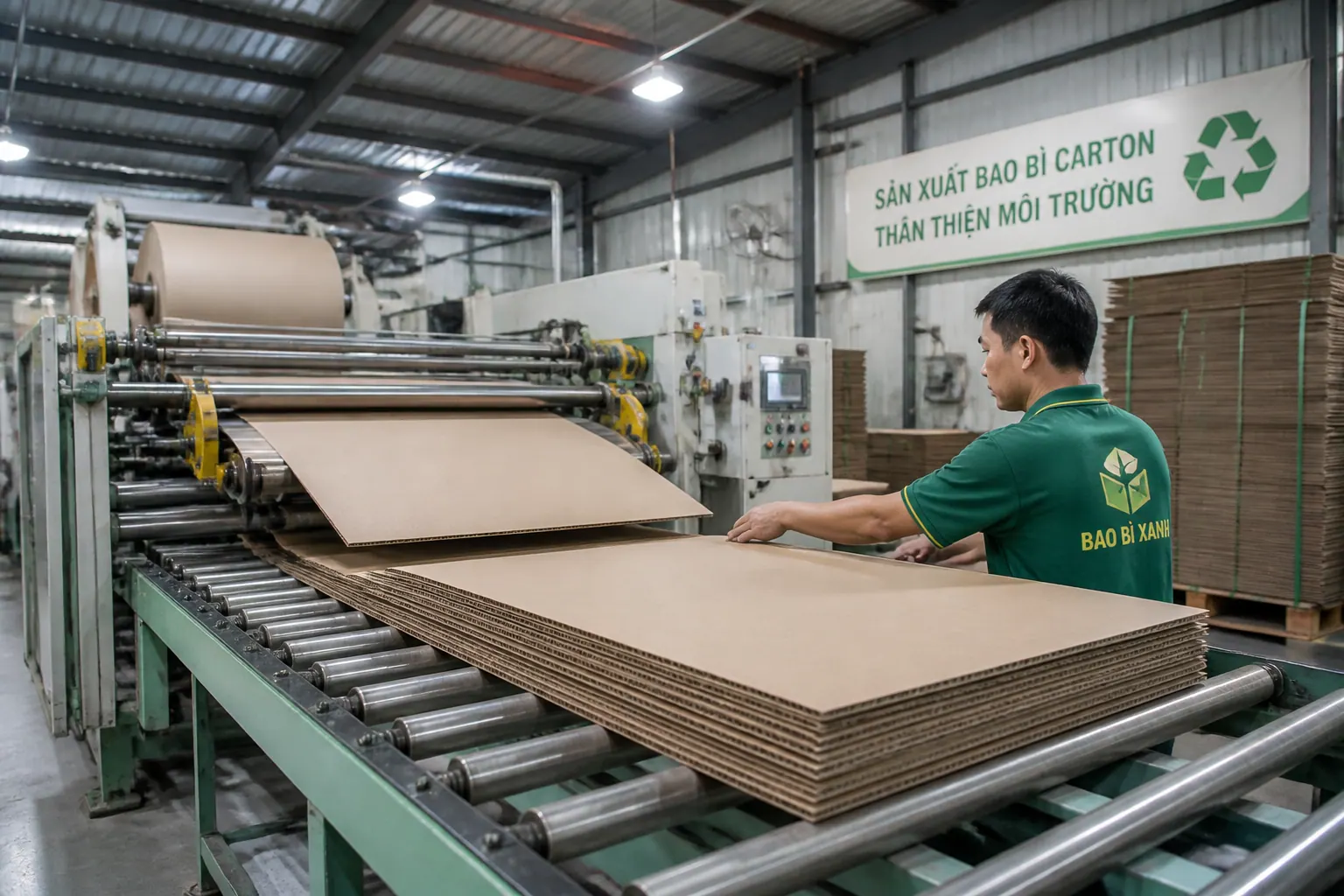 Quy trình sản xuất bao bì carton thân thiện môi trường