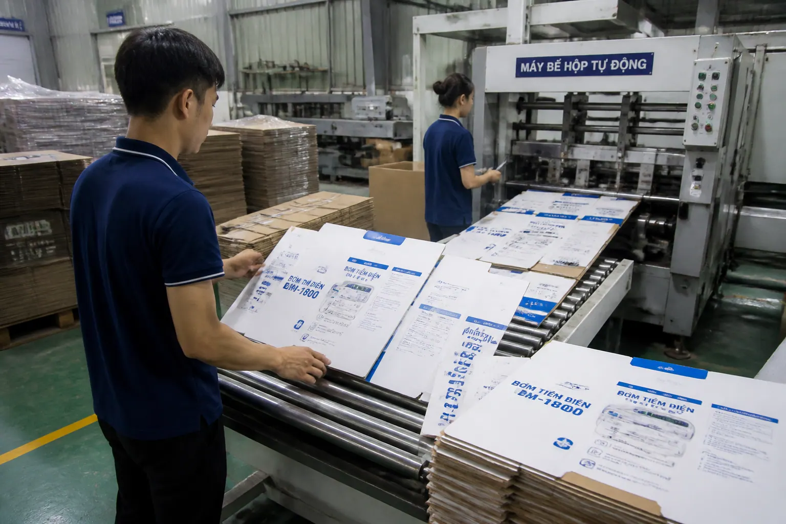 Quy trình sản xuất bao bì carton thiết bị y tế chuyên nghiệp