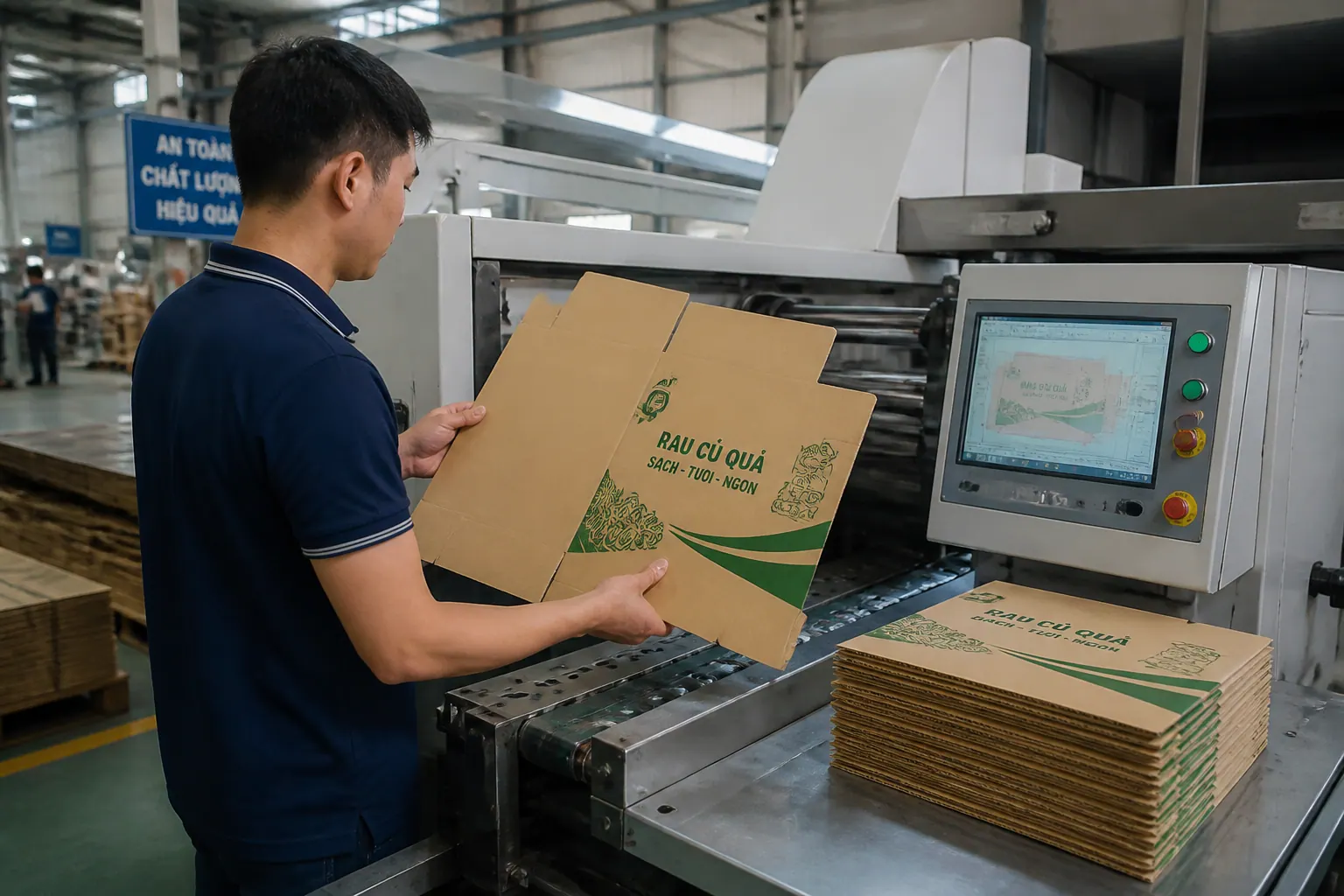 Quy trình sản xuất bao bì carton thực phẩm đạt chuẩn