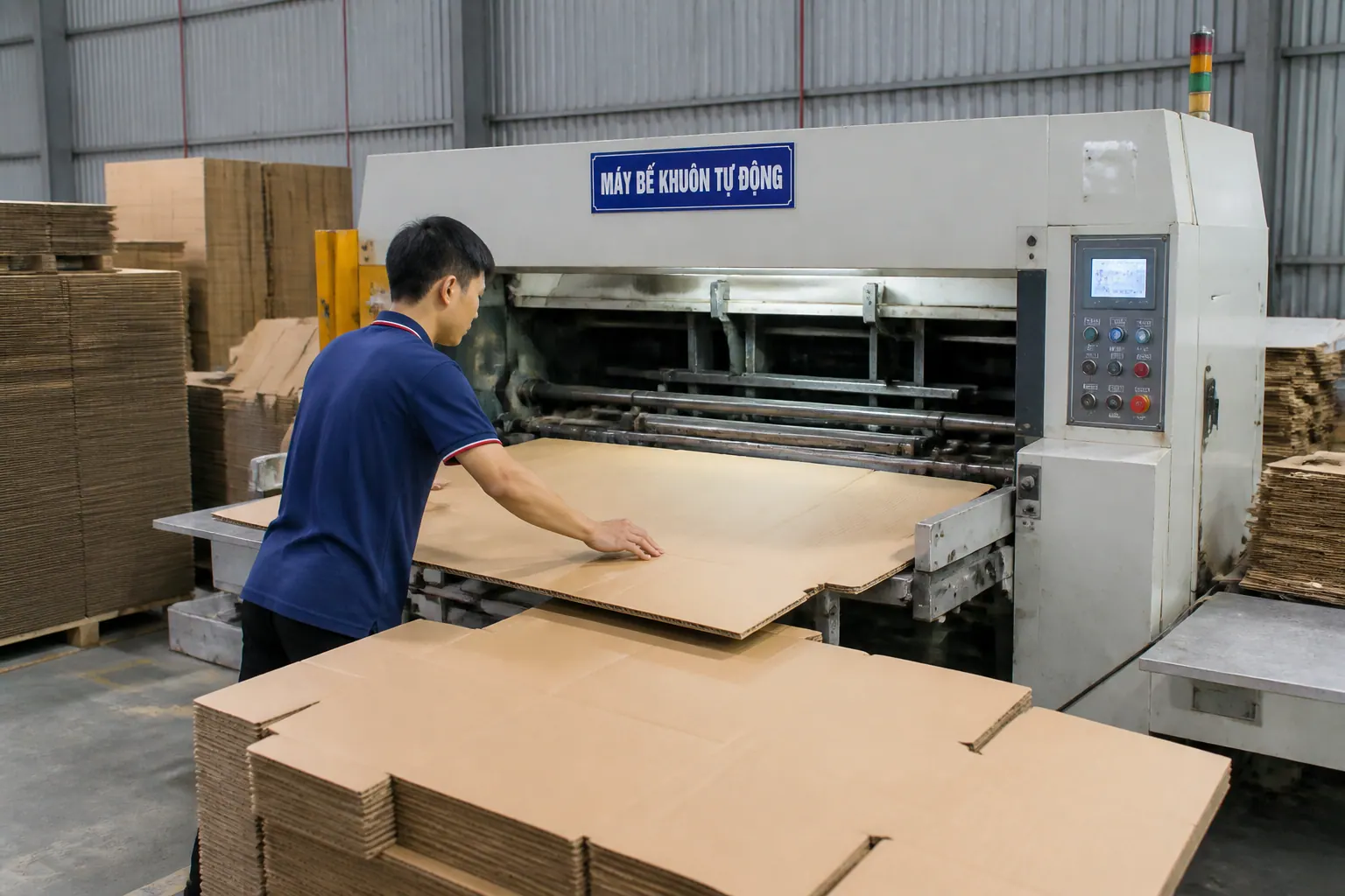 Quy trình sản xuất hộp carton bế khuôn tại xưởng