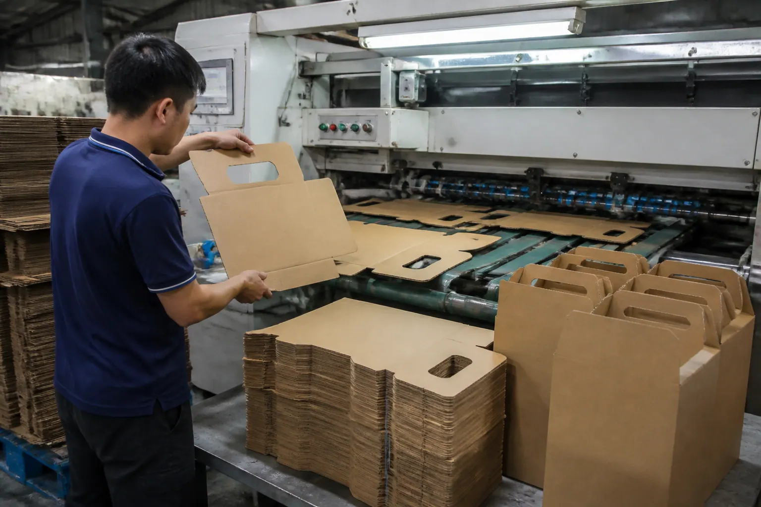 Quy trình sản xuất hộp carton có quai
