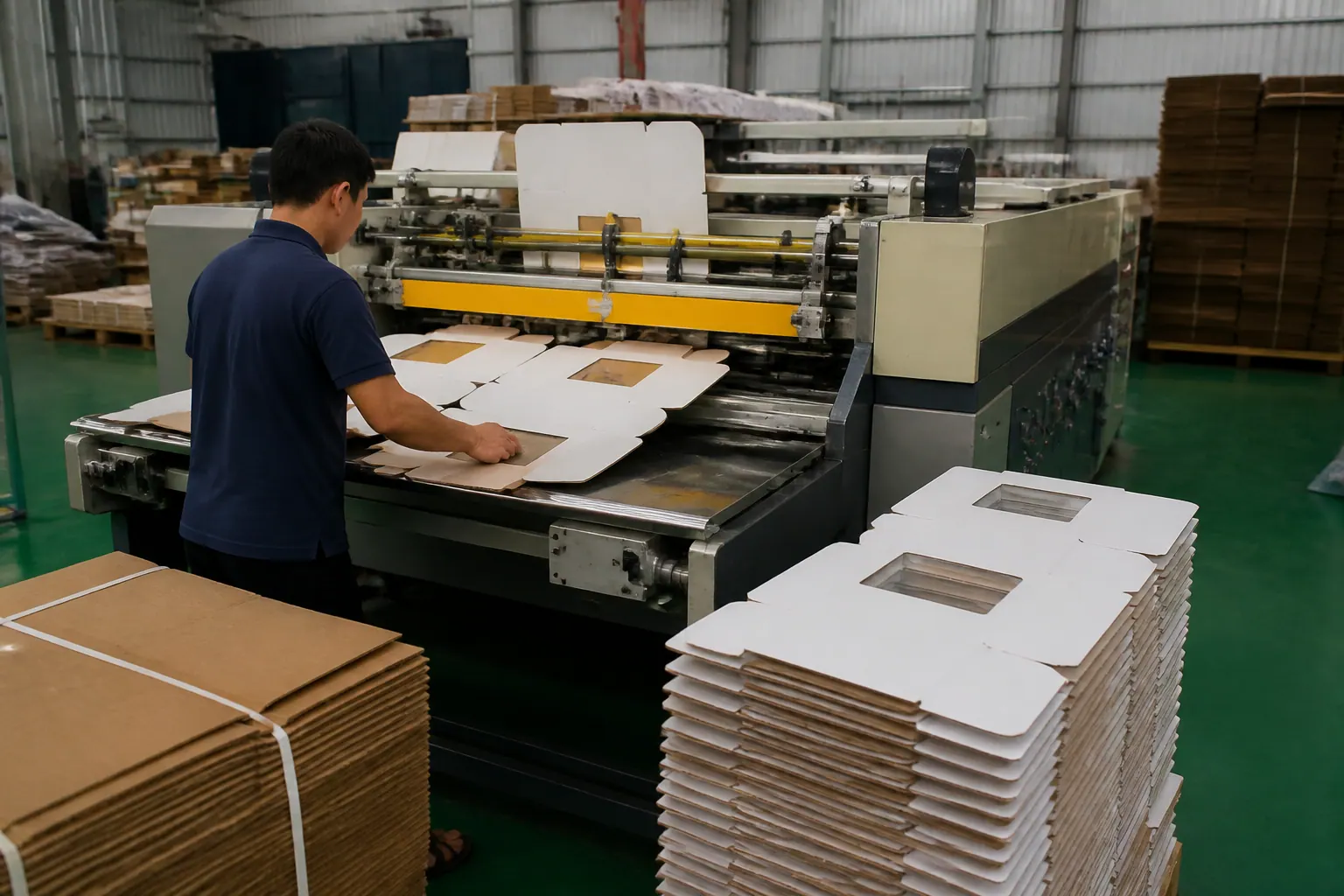 Quy trình sản xuất hộp carton đựng bánh chi tiết tại Bắc Trường Sơn