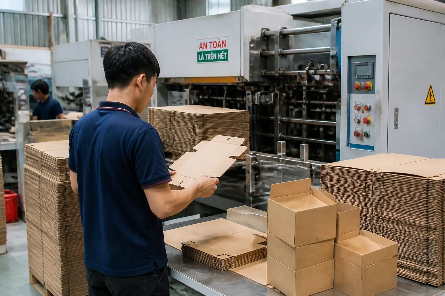 Quy Trình Sản Xuất Hộp Carton Đựng Đồ Ăn Đạt Chuẩn