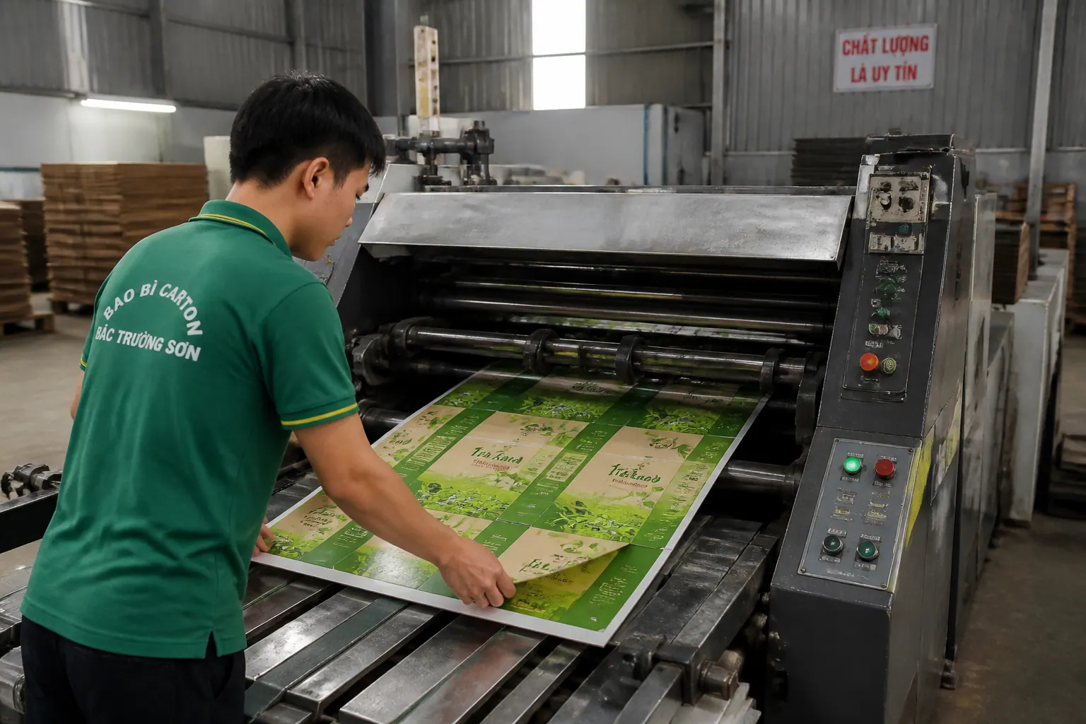 Quy Trình Sản Xuất Hộp Carton Đựng Trà Tại Bao Bì Carton Bắc Trường Sơn Quy Trình Sản Xuất Hộp Carton Đựng Trà Tại Bao Bì Carton Bắc Trường Sơn