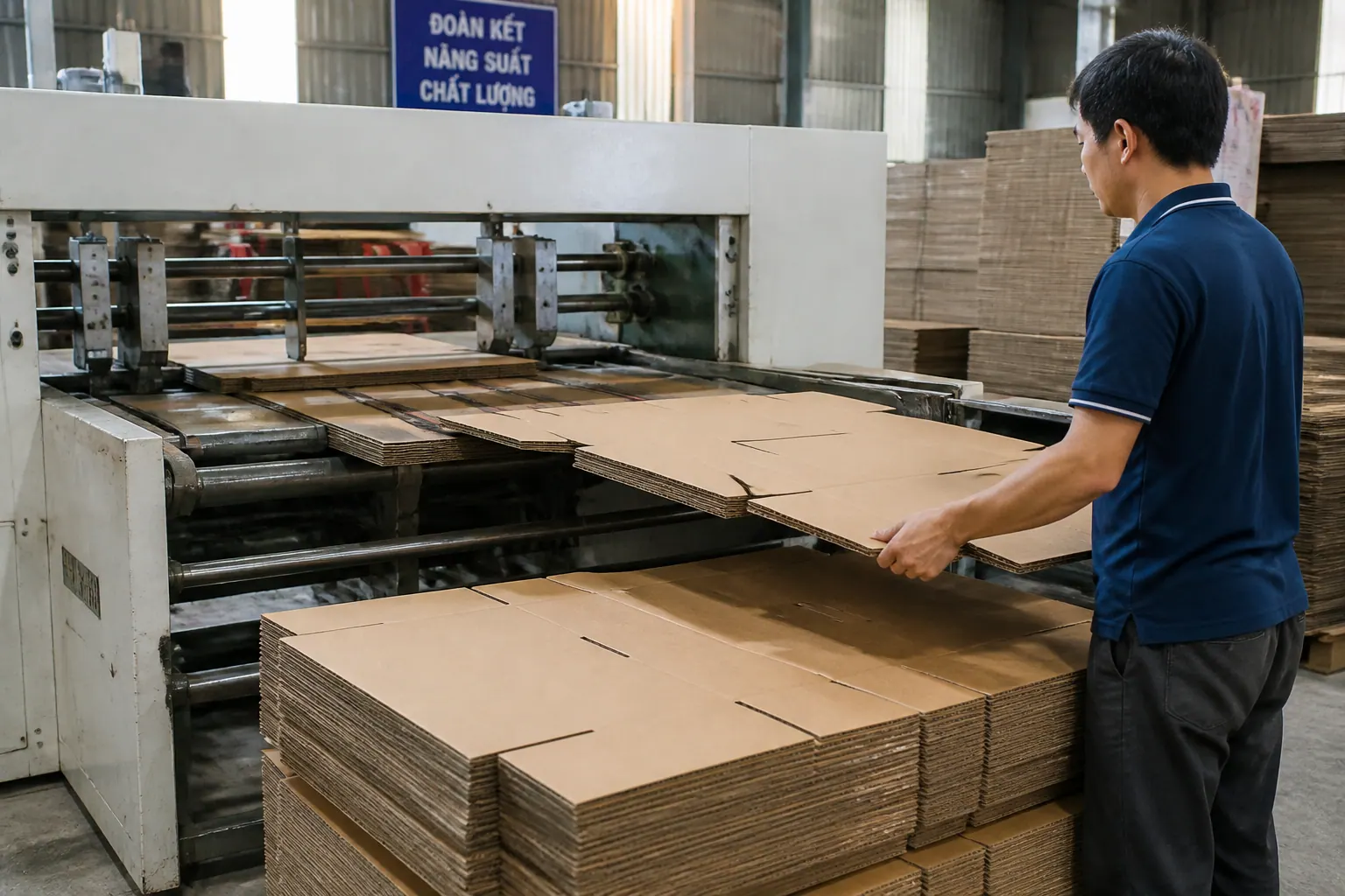 Quy Trình Sản Xuất Hộp Carton Gấp Gọn Chi Tiết