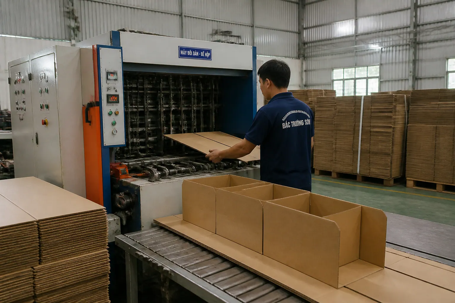 Quy Trình Sản Xuất Tại Bắc Trường Sơn | hộp carton nắp gài Quy Trình Sản Xuất Tại Bắc Trường Sơn - hộp carton nắp gài
