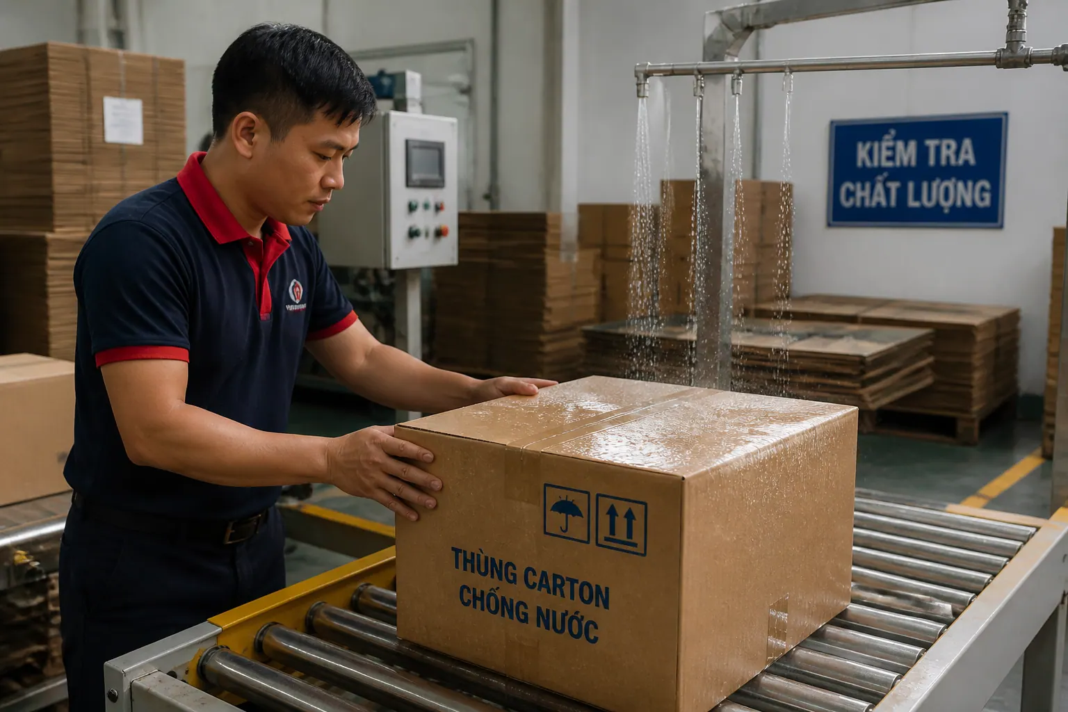 Quy trình sản xuất và kiểm tra chất lượng - bao bì carton chống nước