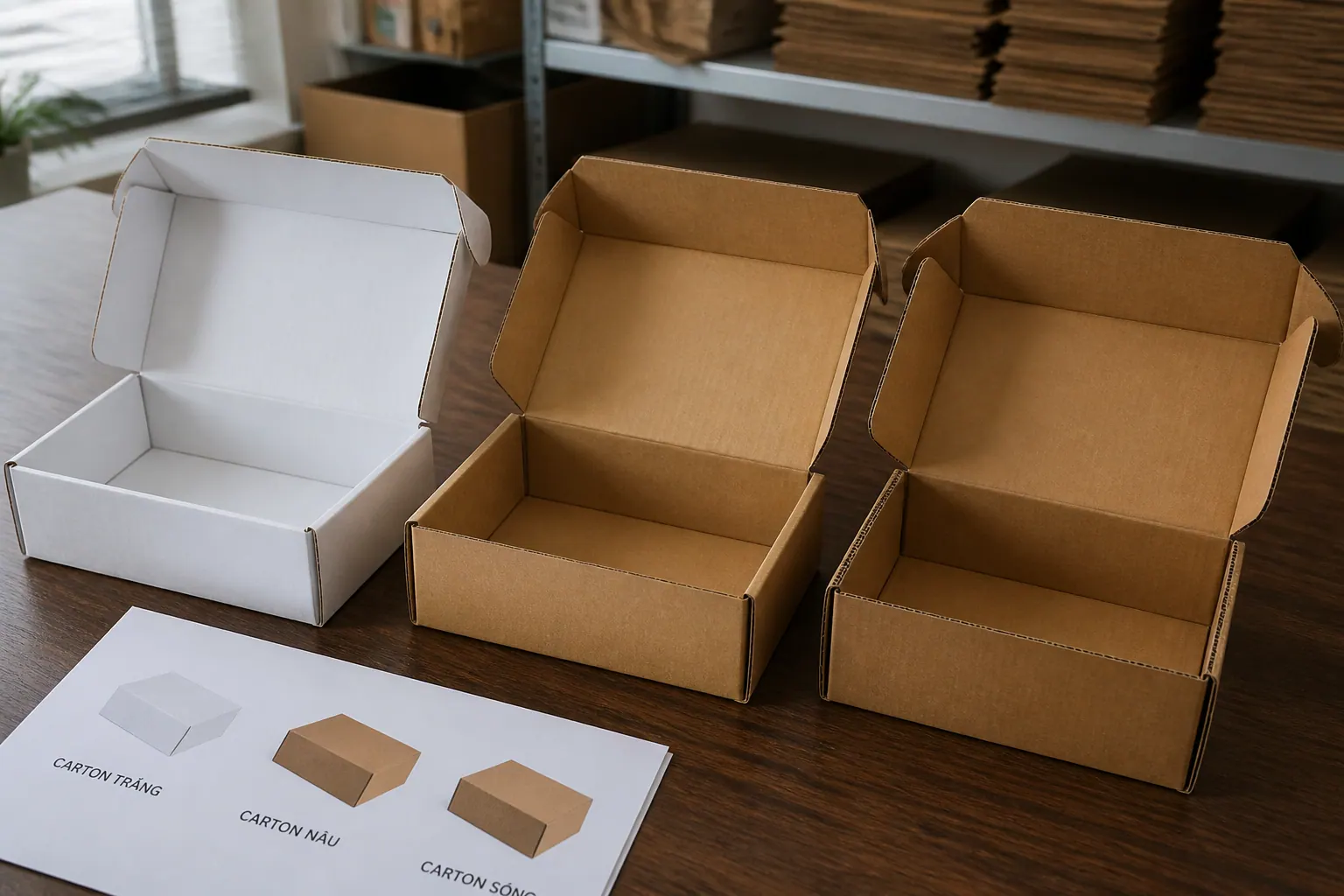 So sánh chi tiết giữa bao bì carton trắng và các loại carton thường