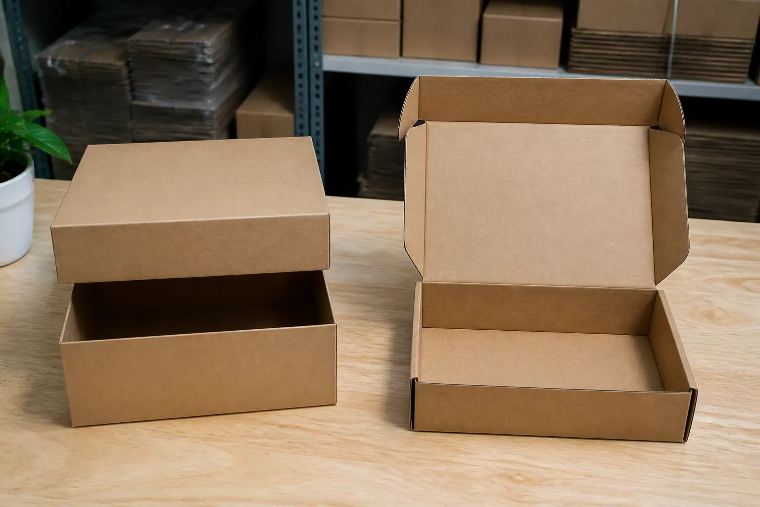 So sánh hộp carton âm dương với hộp carton nắp liền So sánh hộp carton âm dương với hộp carton nắp liền