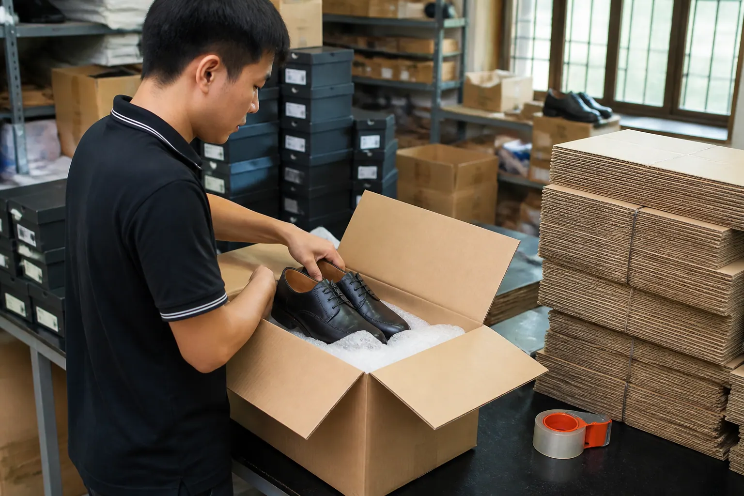 Tại Sao Giày Da Cần Loại Thùng Carton Chuyên Dụng? - thùng carton đóng hàng giày da