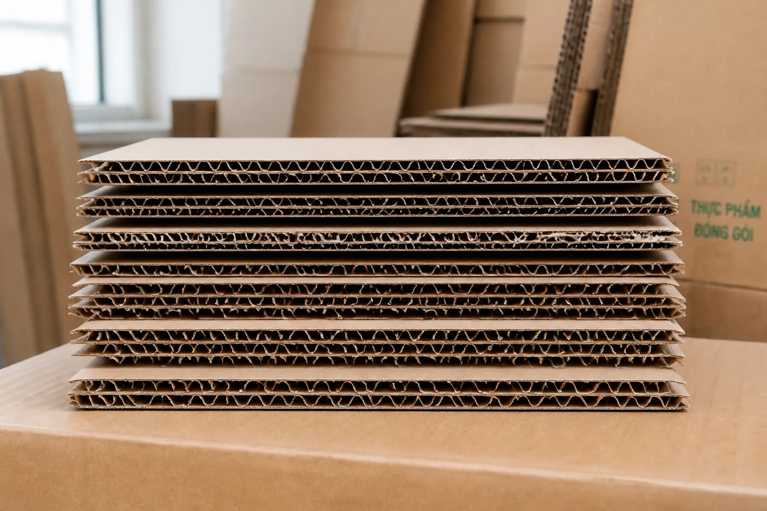 Theo cấu trúc sóng - bao bì carton thực phẩm