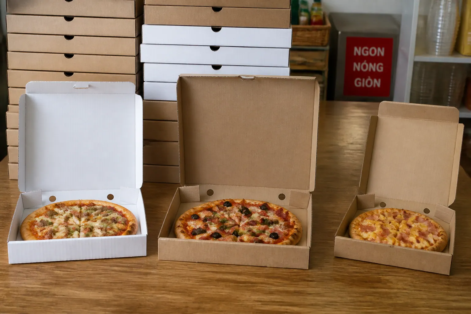 Theo chất liệu | hộp carton đựng pizza Theo chất liệu - hộp carton đựng pizza