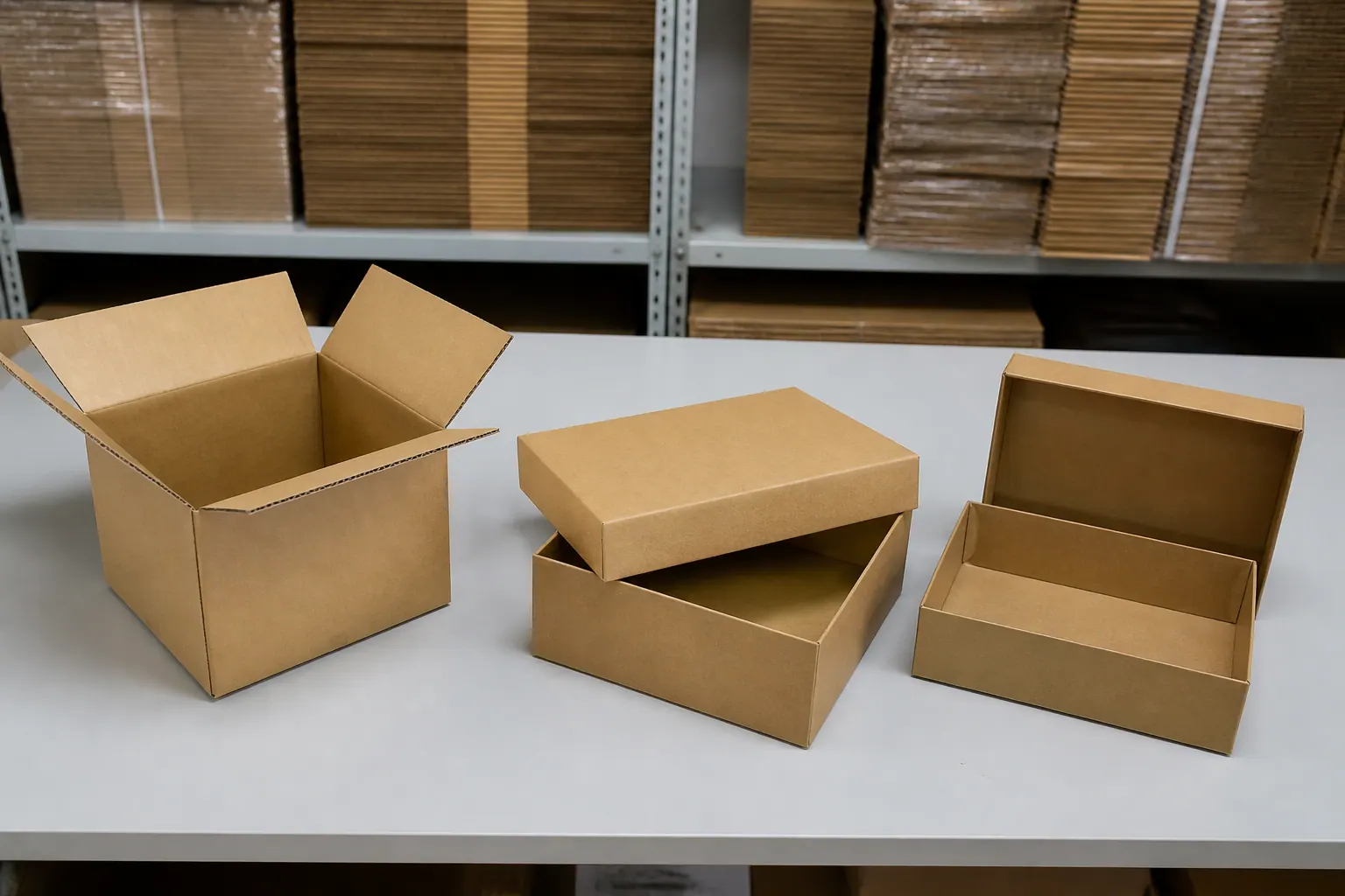 Theo hình dạng (thùng thường, hộp âm dương, hộp nắp rời) - hộp carton
