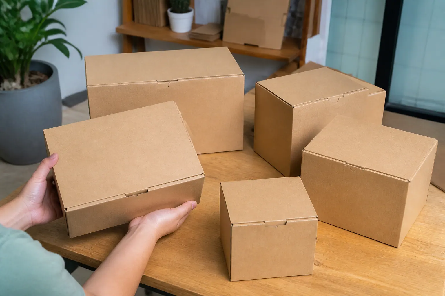 Theo kích thước - hộp carton tự khóa