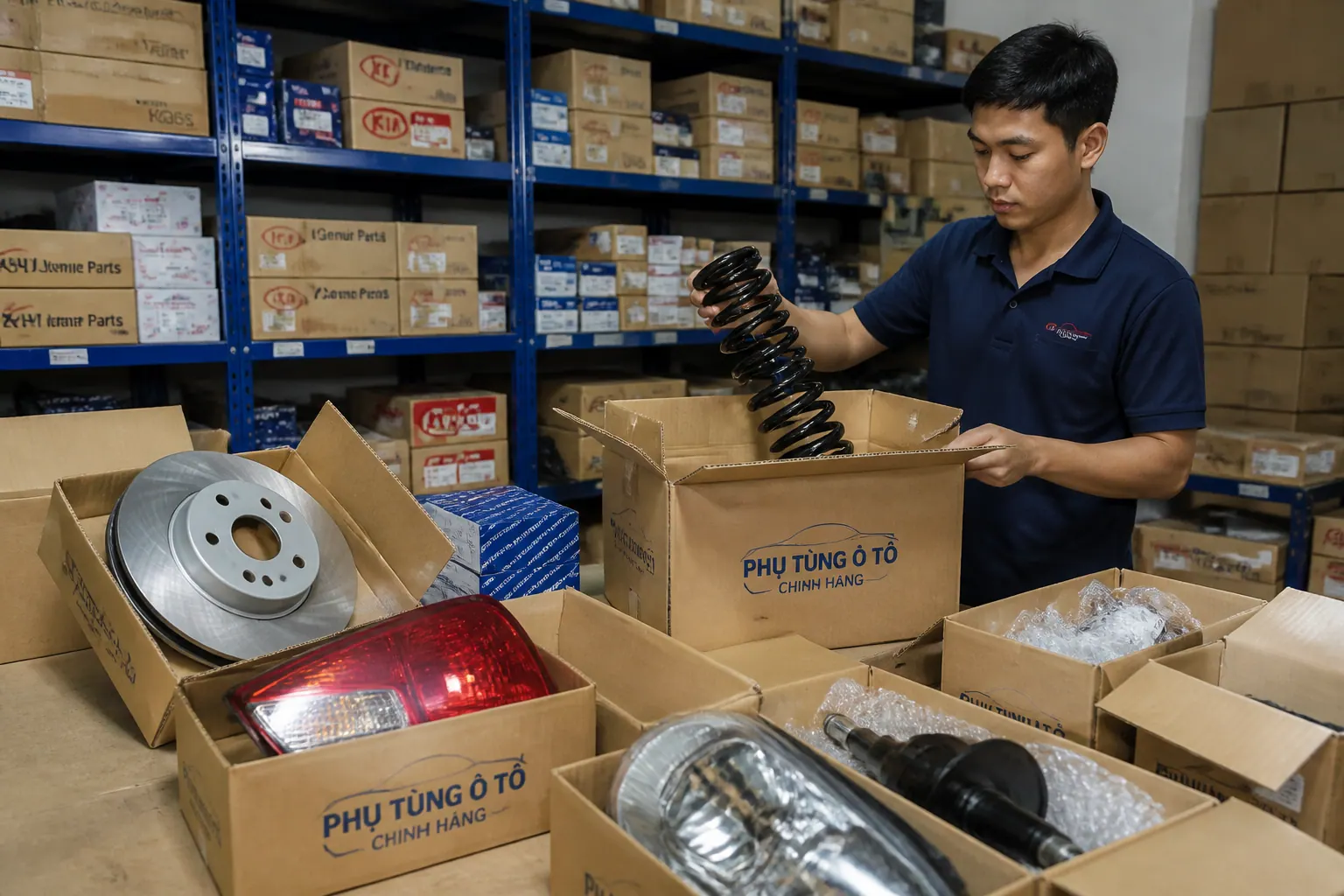 Theo loại phụ tùng - bao bì carton phụ tùng ô tô
