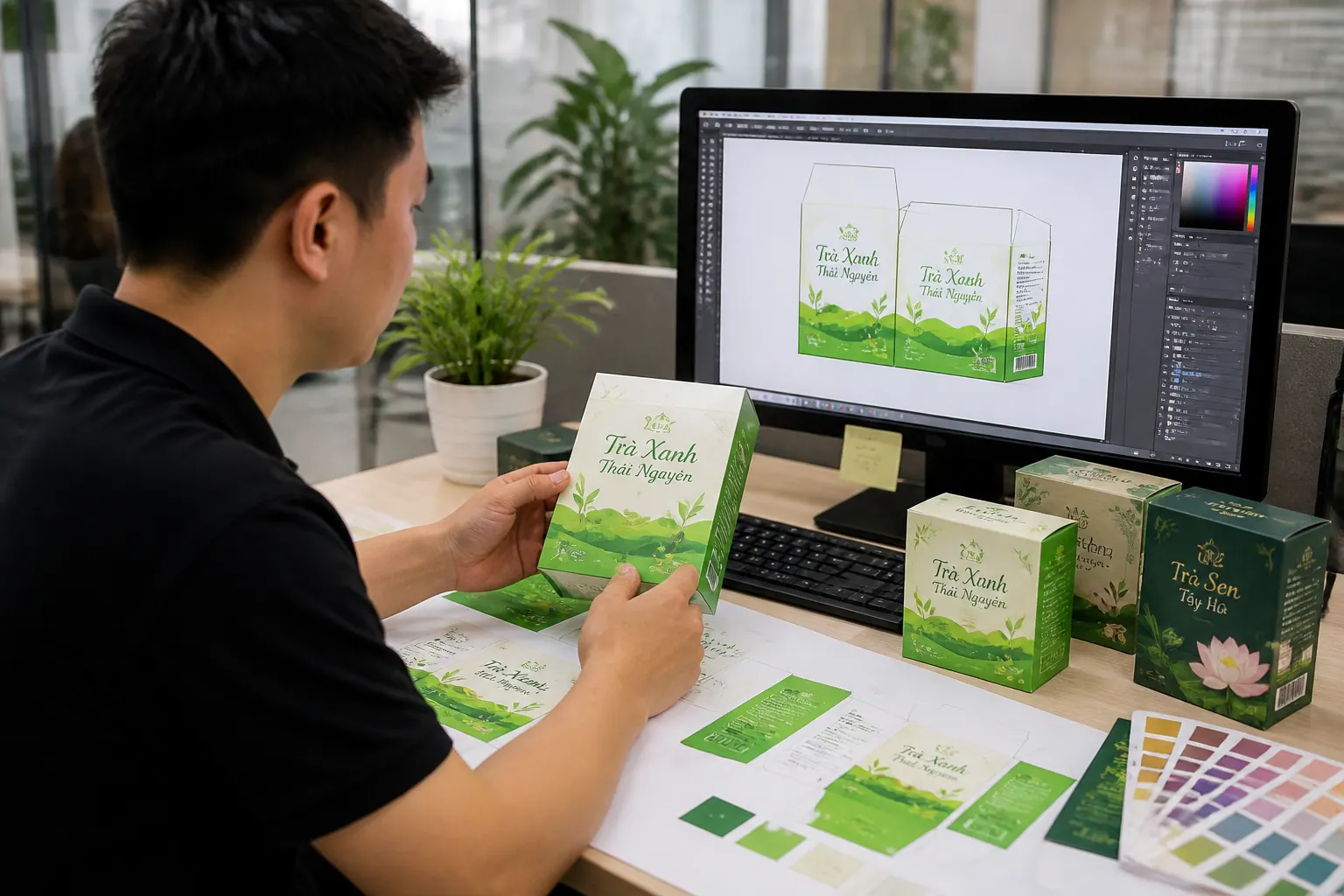 Thiết Kế và In Ấn: Tạo Giá Trị Thương Hiệu | hộp carton đựng trà Thiết Kế và In Ấn: Tạo Giá Trị Thương Hiệu - hộp carton đựng trà