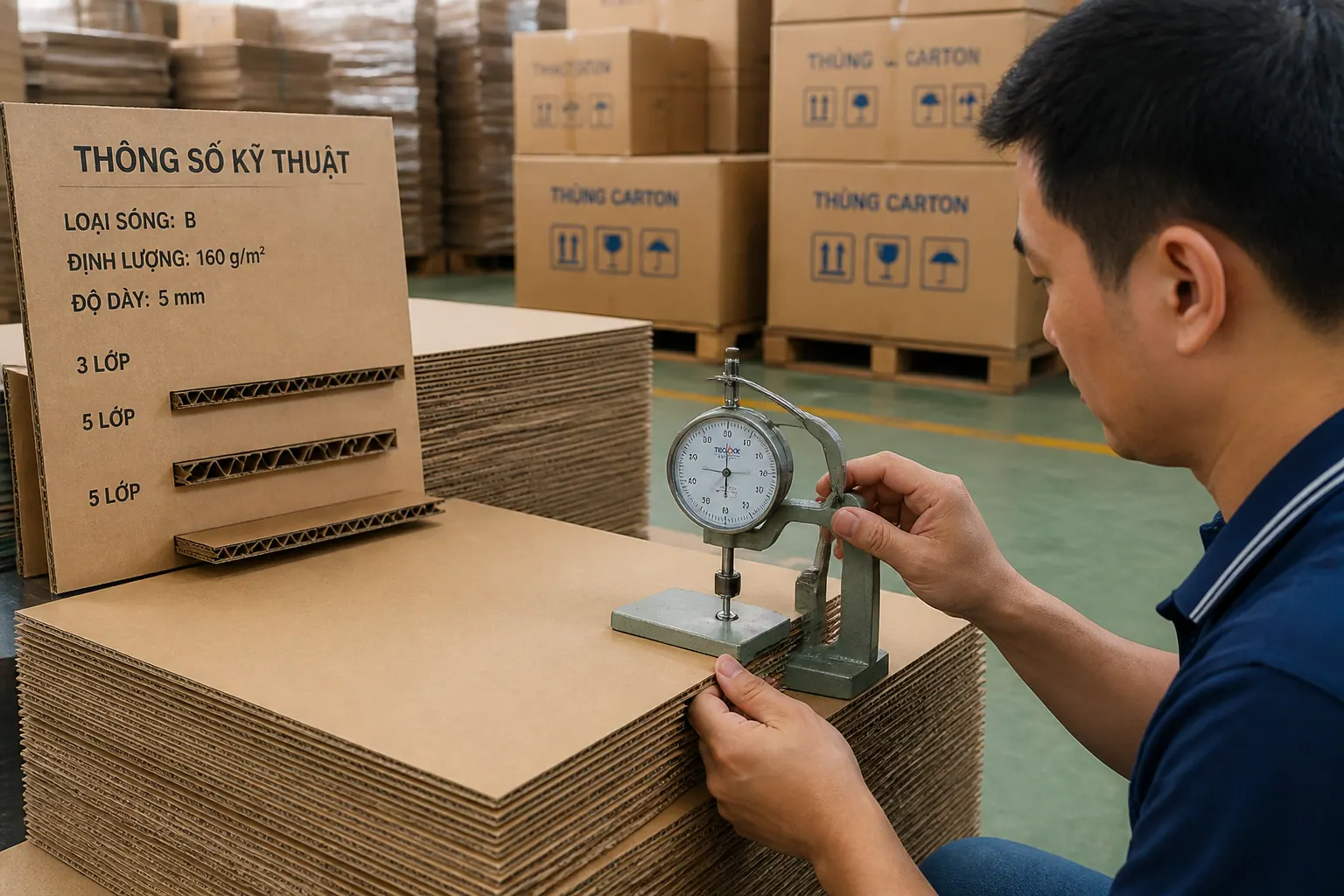 Thông số kỹ thuật quan trọng của bao bì carton - cấu tạo bao bì carton