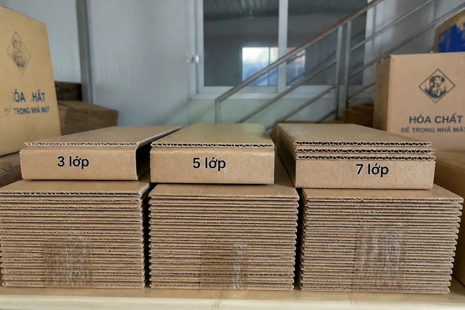 Thùng carton 3 lớp, 5 lớp, 7 lớp - bao bì carton hóa chất