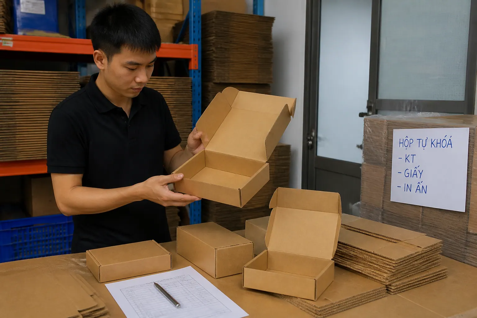 Tiêu chí kỹ thuật khi chọn hộp carton tự khóa
