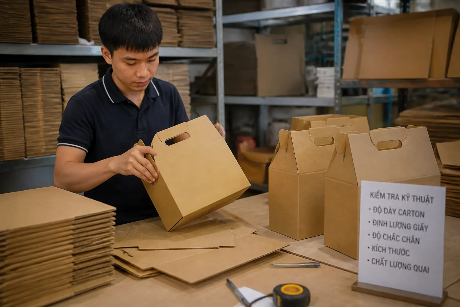 Tiêu chí kỹ thuật khi lựa chọn hộp carton có quai