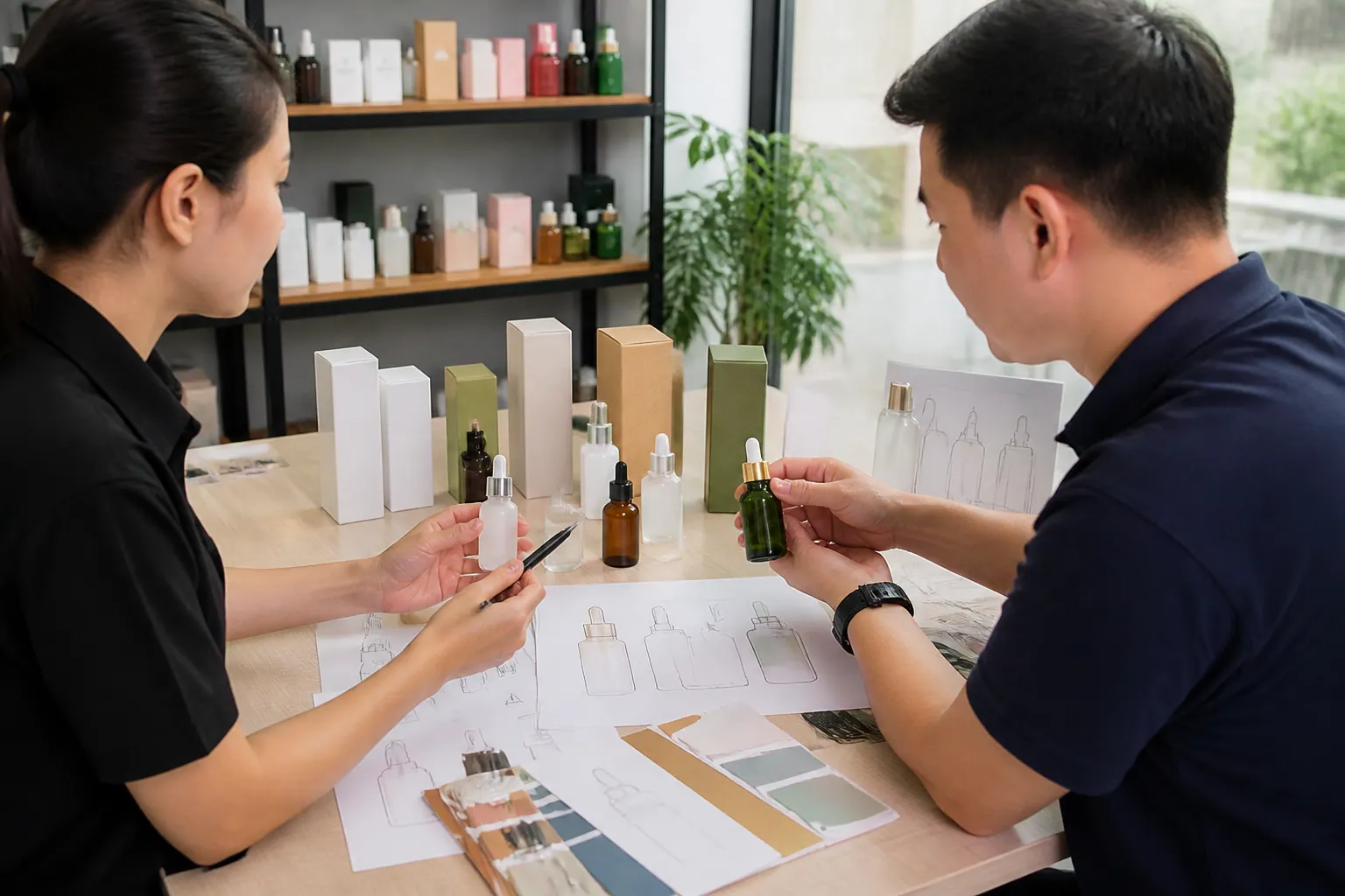 Tư vấn thiết kế và lựa chọn chất liệu - hộp đựng serum